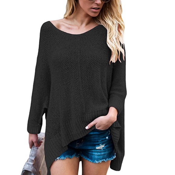 women oversized off shoulder knit sweater - Picture 5 of 6